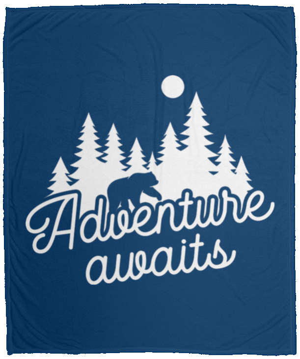 Adventure Awaits - Plush Fleece Blanket