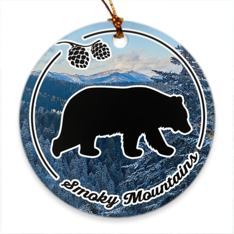 Smoky Mountains Winter Ornament