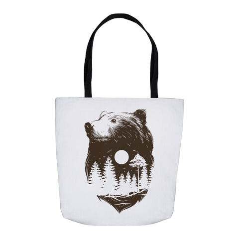 Black Bear Silhouette Tote Bag