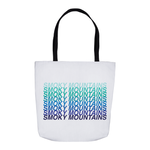 Smoky Mountains Blue Ombre Tote Bag