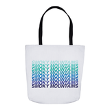 Smoky Mountains Blue Ombre Tote Bag