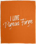 I Love Pigeon Forge (White) - Plush Fleece Blanket (50x60)