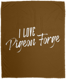 I Love Pigeon Forge (White) - Plush Fleece Blanket (50x60)