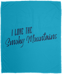 I Love the Smoky Mountains (Blue) - Plush Fleece Blanket (50x60)