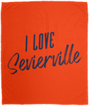 I Love Sevierville (Blue) - Plush Fleece Blanket (50x60)