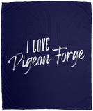 I Love Pigeon Forge (White) - Plush Fleece Blanket (50x60)