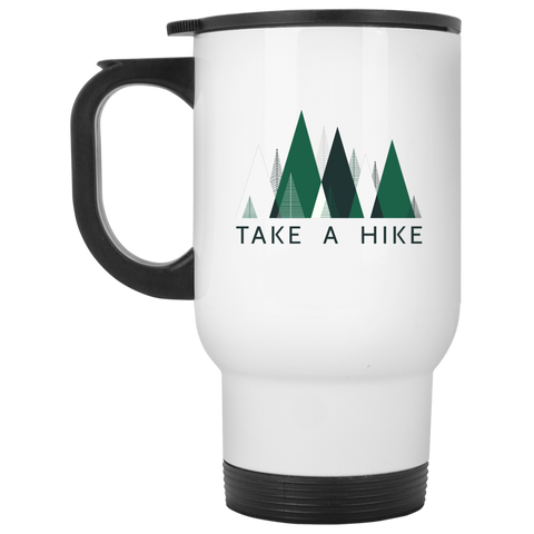 Take a Hike - 14 oz. White Travel Mug