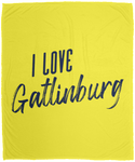 I Love Gatlinburg (Blue) - Plush Fleece Blanket (50x60)