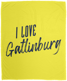 I Love Gatlinburg (Blue) - Plush Fleece Blanket (50x60)