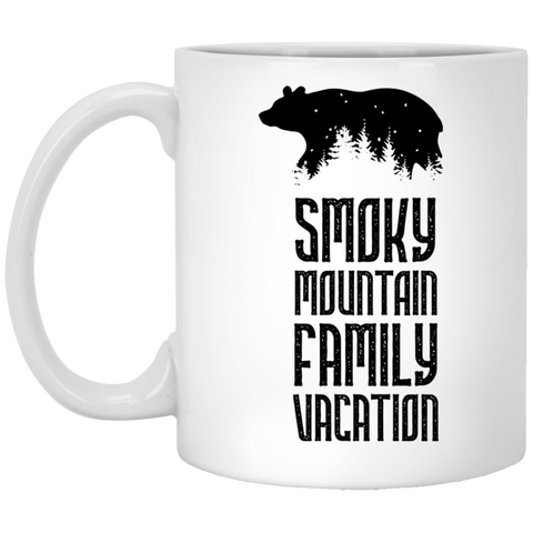 Smoky Mountain Family Vacation Bear - White Mug