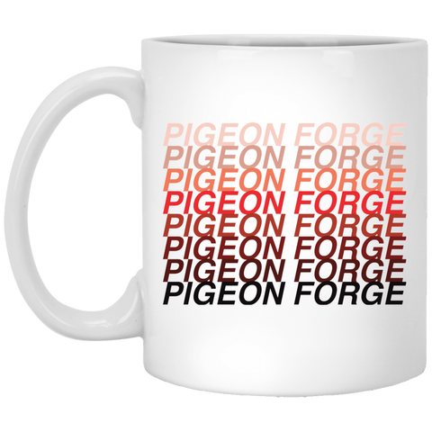 Pigeon Forge Red Ombre - White Mug