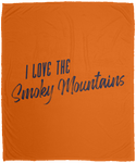 I Love the Smoky Mountains (Blue) - Plush Fleece Blanket (50x60)