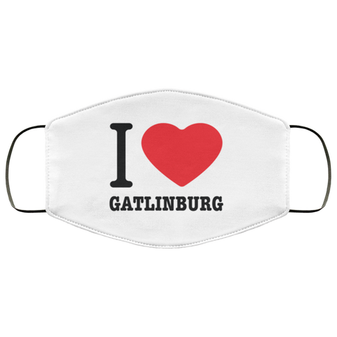 I Love Gatlinburg - Adult Face Mask