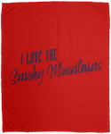 I Love the Smoky Mountains (Blue) - Plush Fleece Blanket (50x60)