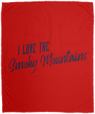 I Love the Smoky Mountains (Blue) - Plush Fleece Blanket (50x60)