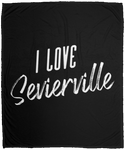 I Love Sevierville (White) - Plush Fleece Blanket (50x60)