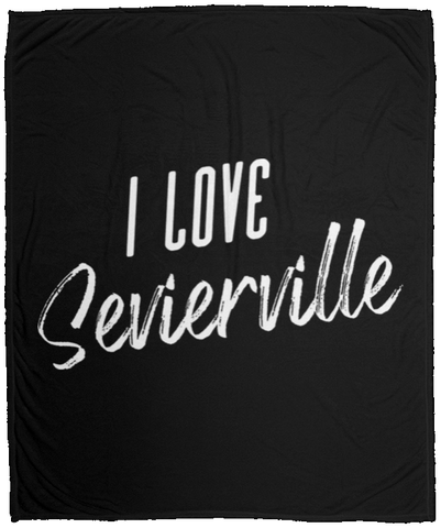 I Love Sevierville (White) - Plush Fleece Blanket (50x60)