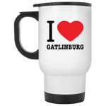 Love Gatlinburg - 14 oz. White Travel Mug