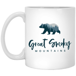 Great Smoky Mountains Blue - White Mug