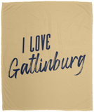 I Love Gatlinburg (Blue) - Plush Fleece Blanket (50x60)