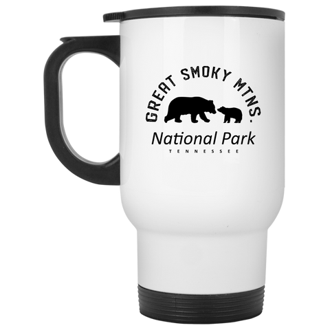 Great Smoky Mtns - 14 oz.White Travel Mug