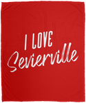 I Love Sevierville (White) - Plush Fleece Blanket (50x60)