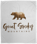 Great Smoky Mountains Brown - Plush Fleece Blanket (50x60)