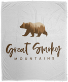 Great Smoky Mountains Brown - Plush Fleece Blanket (50x60)