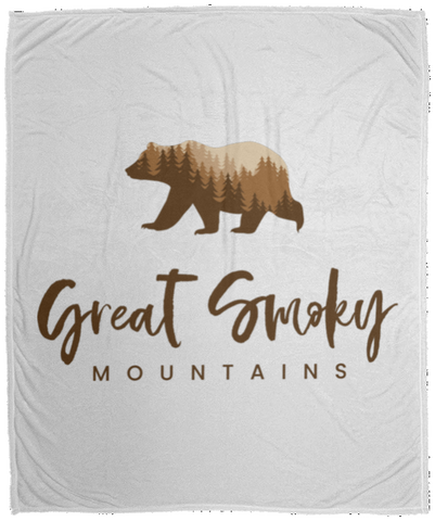 Great Smoky Mountains Brown - Plush Fleece Blanket (50x60)