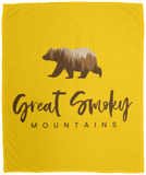 Great Smoky Mountains Brown - Plush Fleece Blanket (50x60)