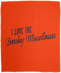 I Love the Smoky Mountains (Blue) - Plush Fleece Blanket (50x60)