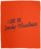 I Love the Smoky Mountains (Blue) - Plush Fleece Blanket (50x60)