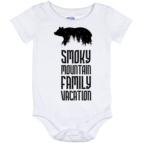 Smoky Mountain Family Vacation Bear - Baby Onesie