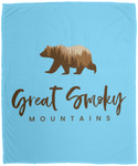 Great Smoky Mountains Brown - Plush Fleece Blanket (50x60)