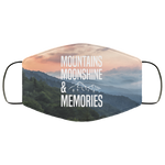 Mountains, Moonshine & Memories - Adult Face Mask