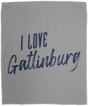 I Love Gatlinburg (Blue) - Plush Fleece Blanket (50x60)