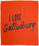 I Love Gatlinburg (Blue) - Plush Fleece Blanket (50x60)