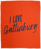 I Love Gatlinburg (Blue) - Plush Fleece Blanket (50x60)