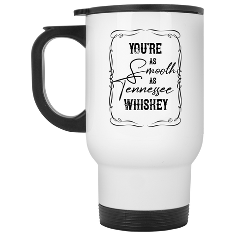 As Smooth as Tennessee Whiskey - 14 oz.White Travel Mug