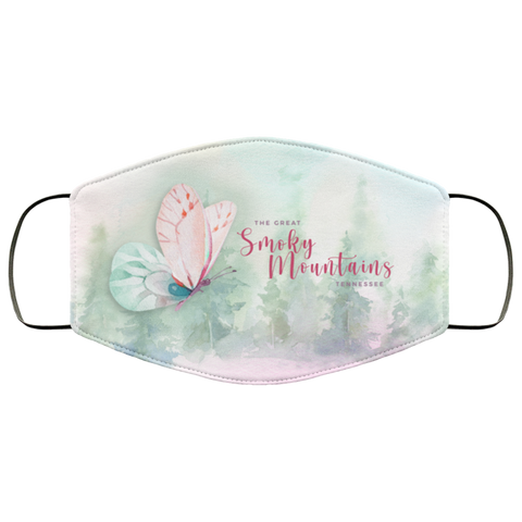Smoky Mountains Watercolor - Dolly Parton Inspired - Adult Face Mask