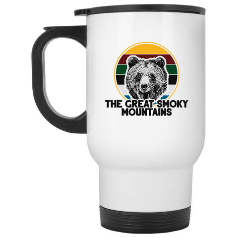 Great Smoky Mountains Bear - 14 oz.White Travel Mug