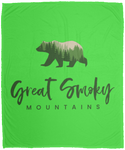 Great Smoky Mountains Green - Plush Fleece Blanket (50x60)