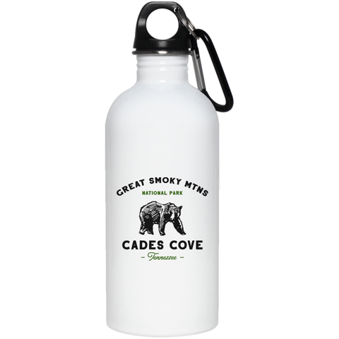 Smoky Mountains Cades Cove Bear - 20 oz. Stainless Steel Water Bottle