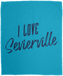 I Love Sevierville (Blue) - Plush Fleece Blanket (50x60)