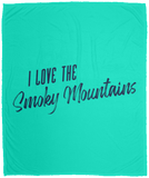 I Love the Smoky Mountains (Blue) - Plush Fleece Blanket (50x60)