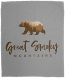 Great Smoky Mountains Brown - Plush Fleece Blanket (50x60)