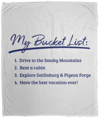 Smokies Bucket List - Plush Fleece Blanket