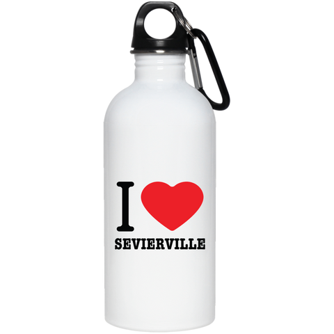 Love Sevierville - 20 oz. Stainless Steel Water Bottle