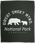 Great Smoky Mtns (White) -Plush Fleece Blanket (50x60)