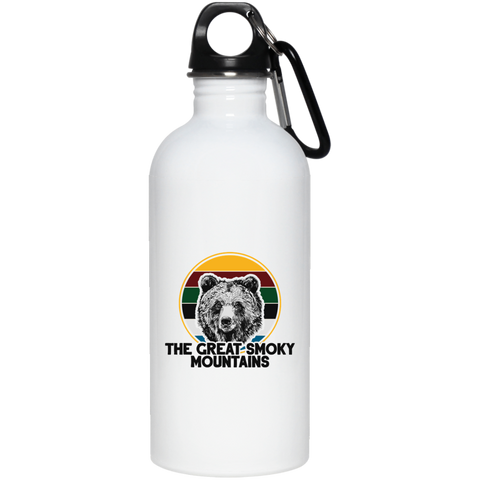 Great Smoky Mountains Bear - 20 oz. Stainless Steel Water Bottle